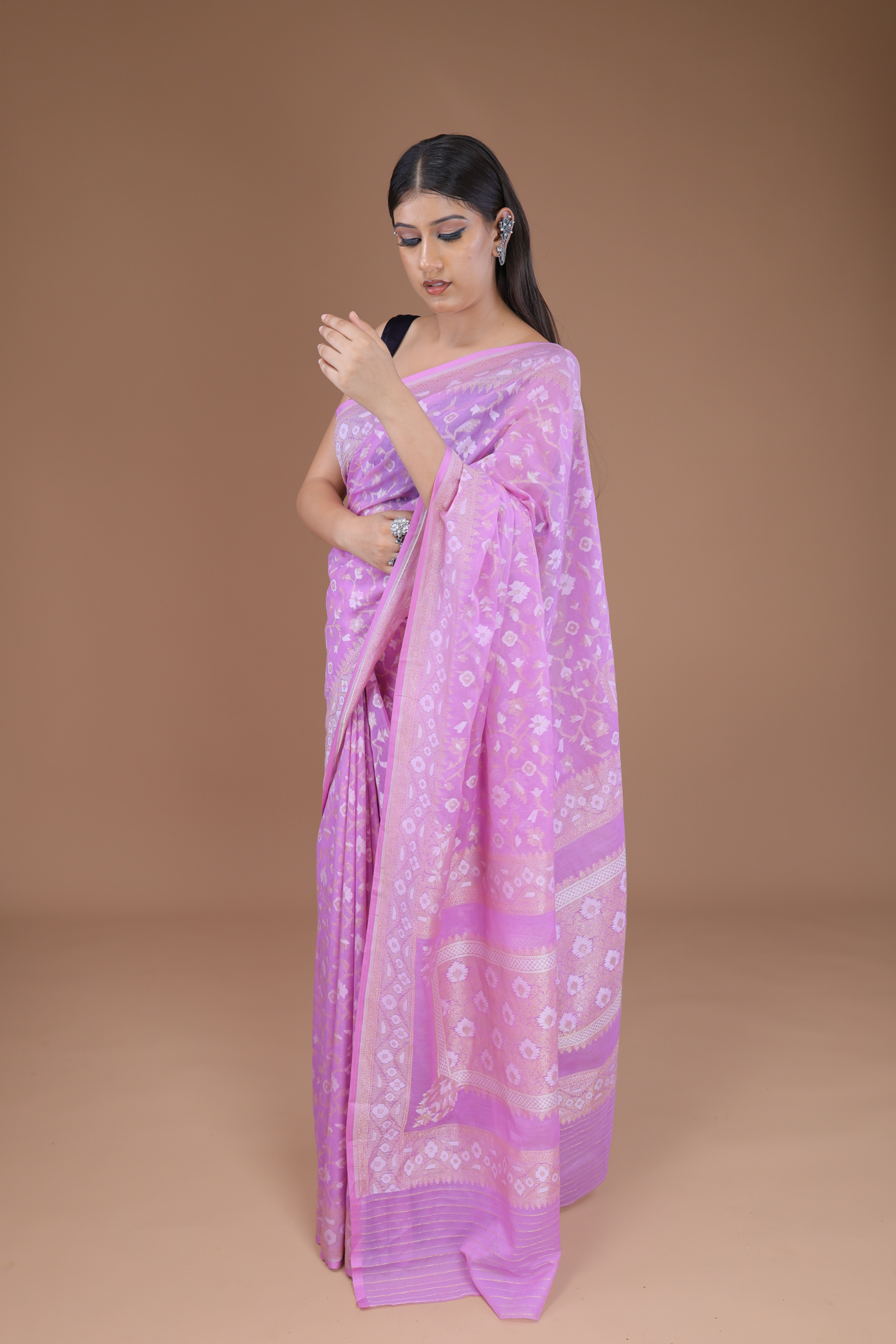 Banarasi Handwoven Cotton Jamdani Sari