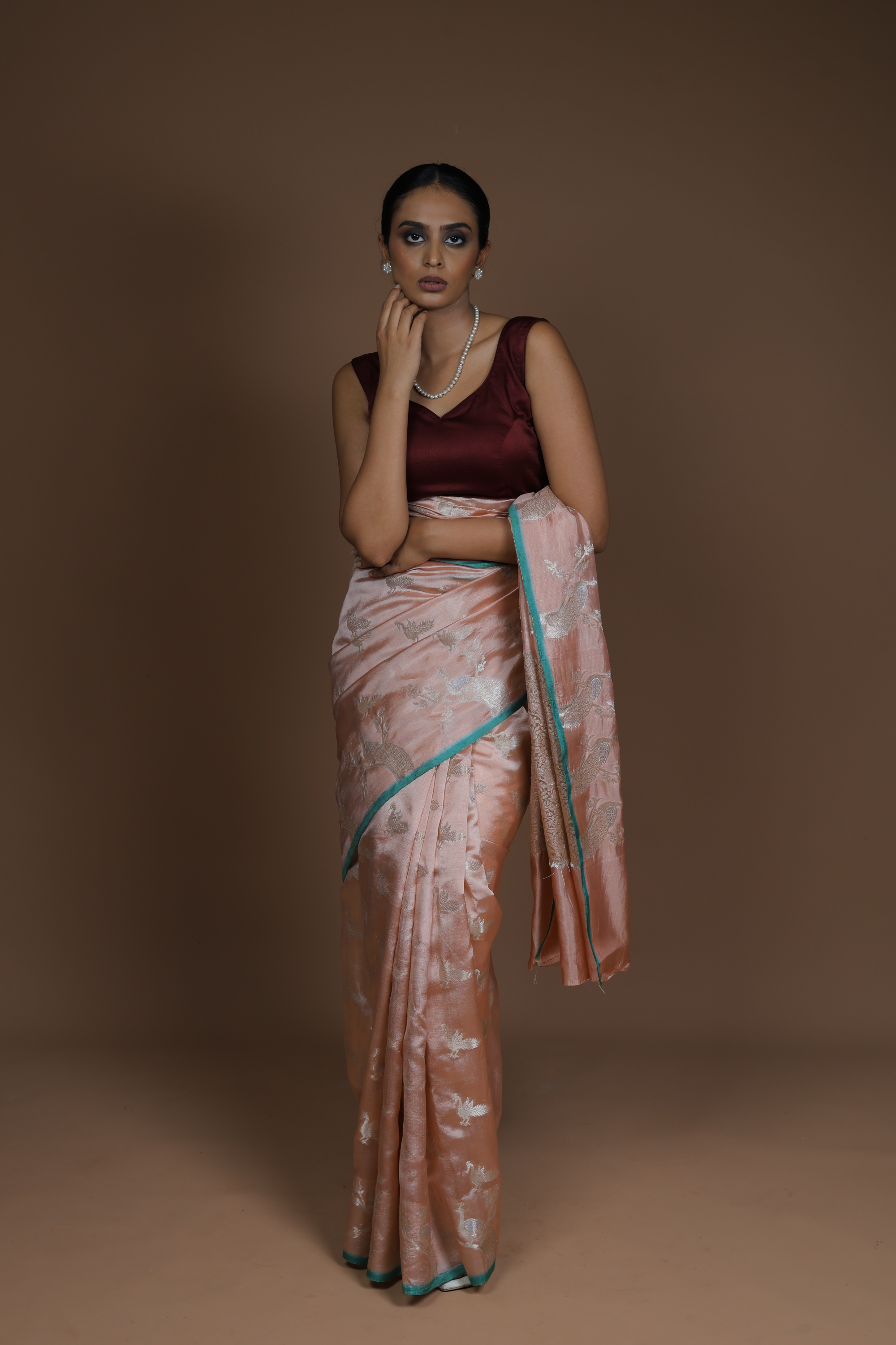 Banarasi Handwoven Chiniya Silk Sari