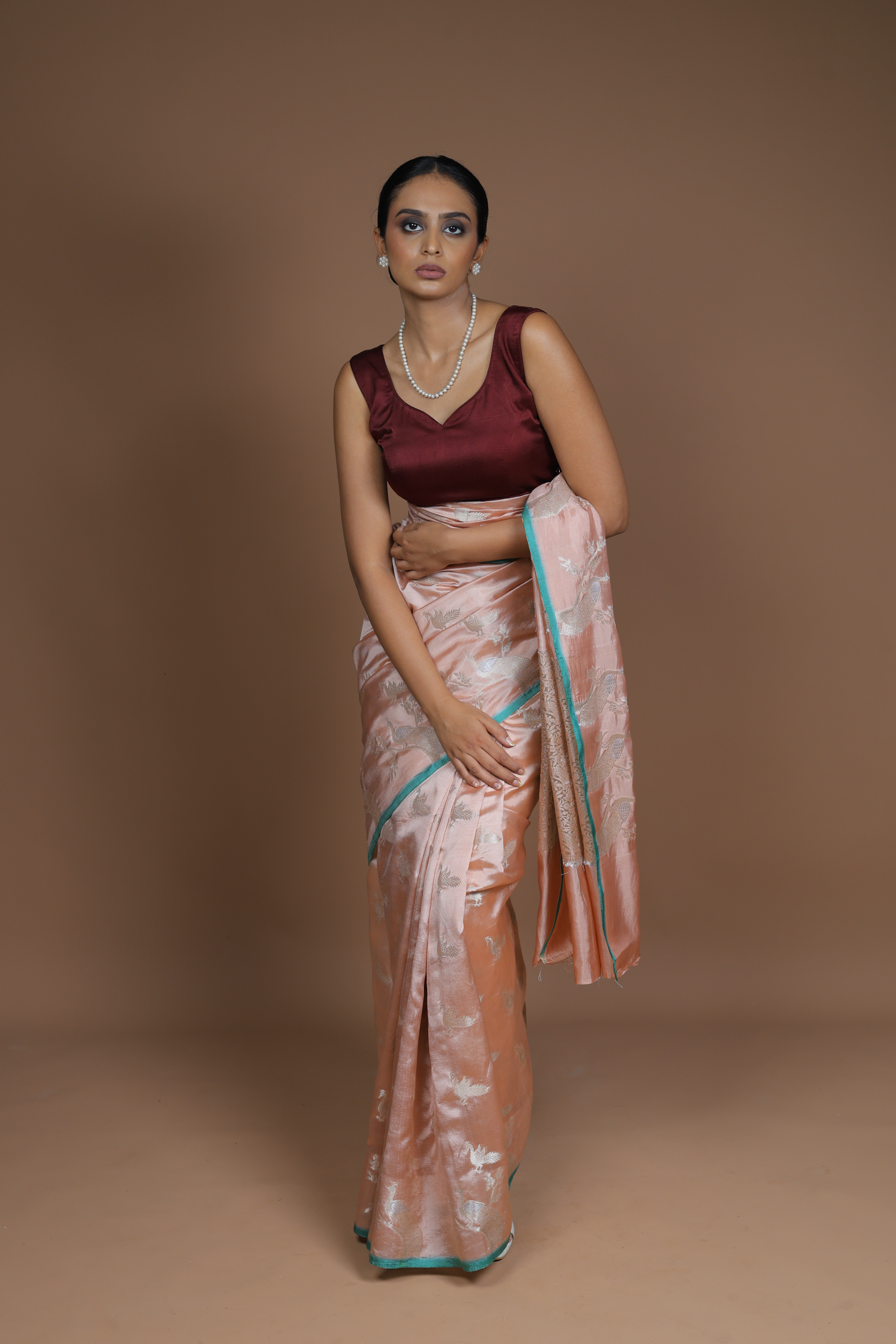 Banarasi Handwoven Chiniya Silk Sari