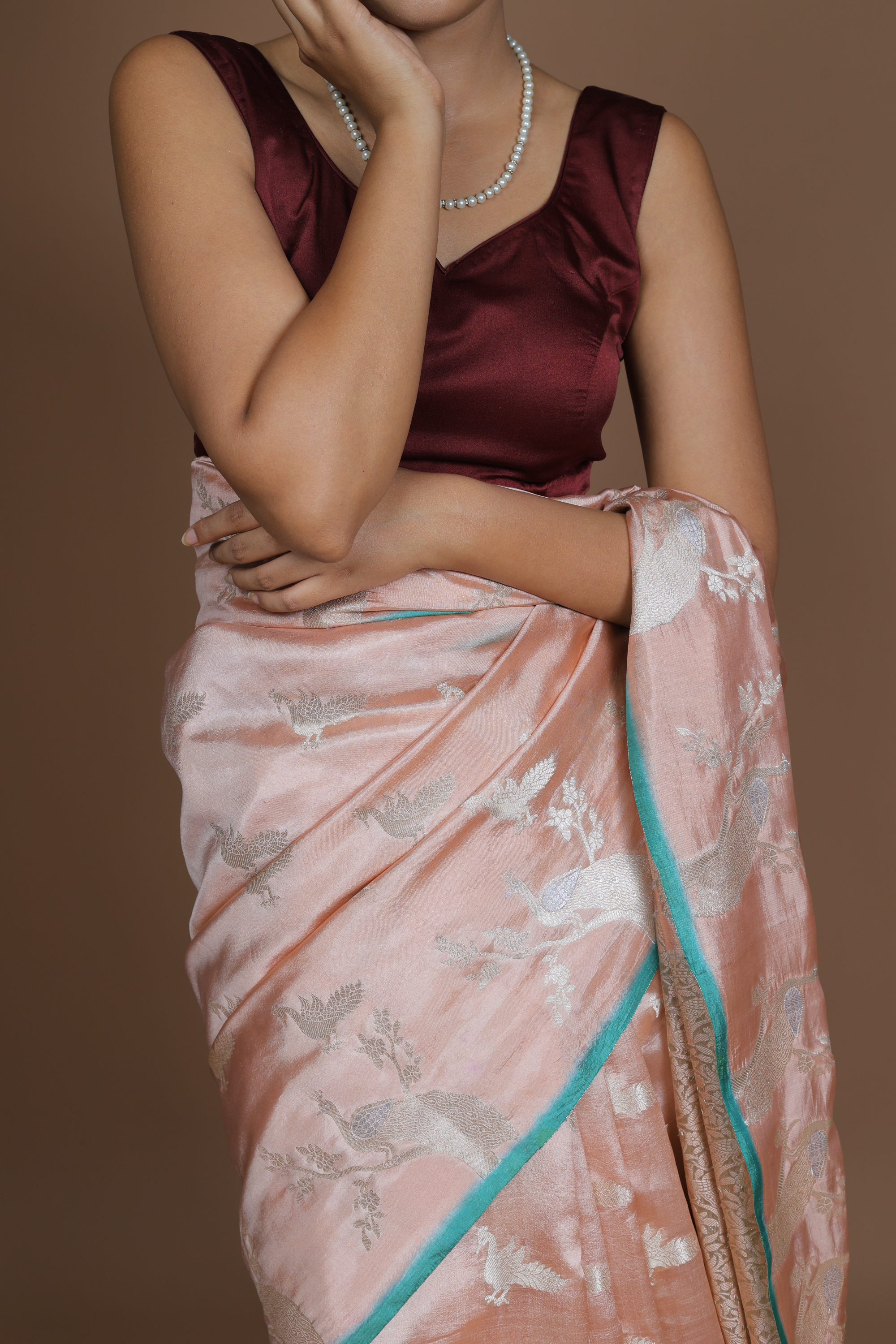 Banarasi Handwoven Chiniya Silk Sari