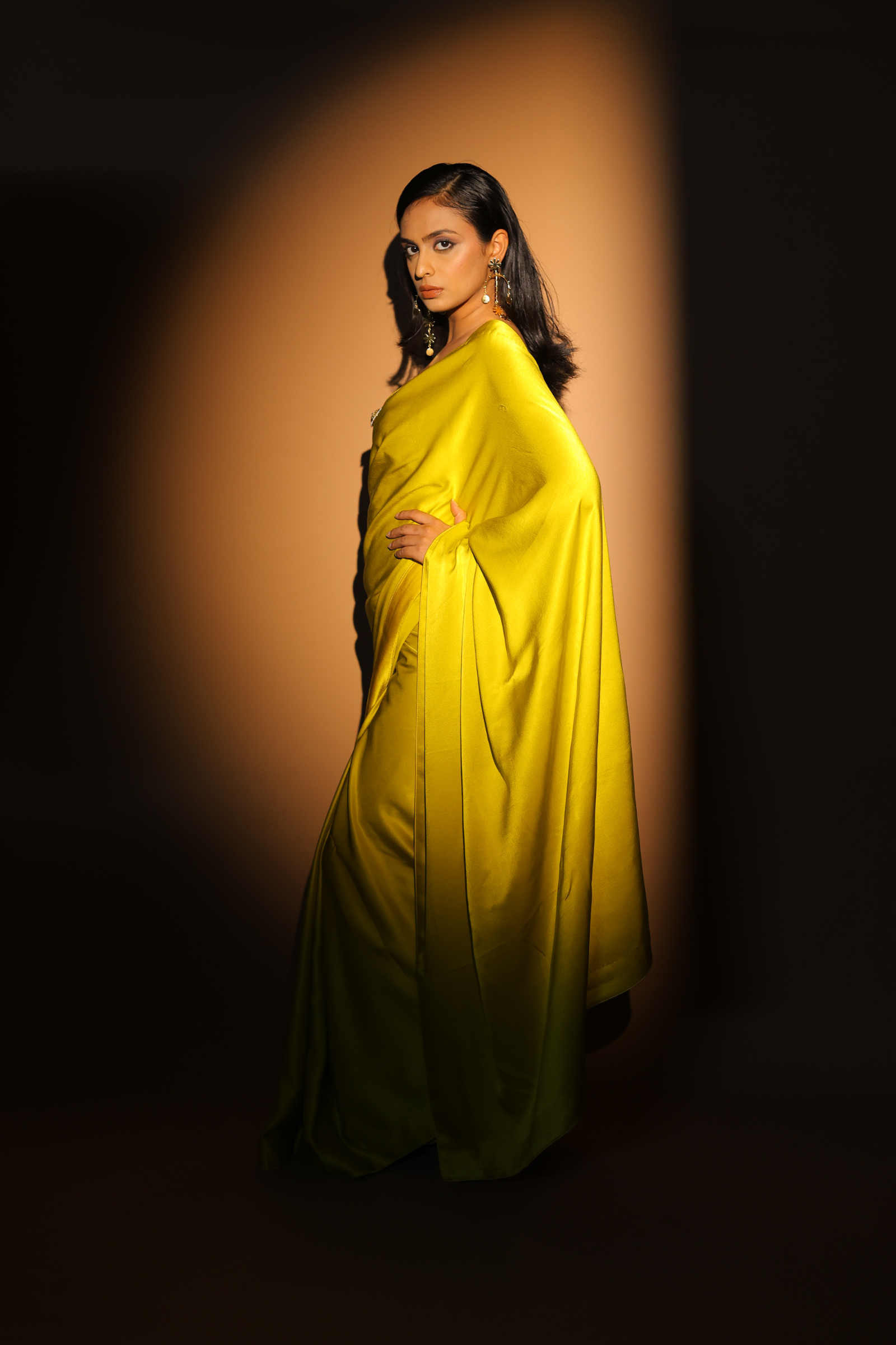Handwoven Satin Silk Sari