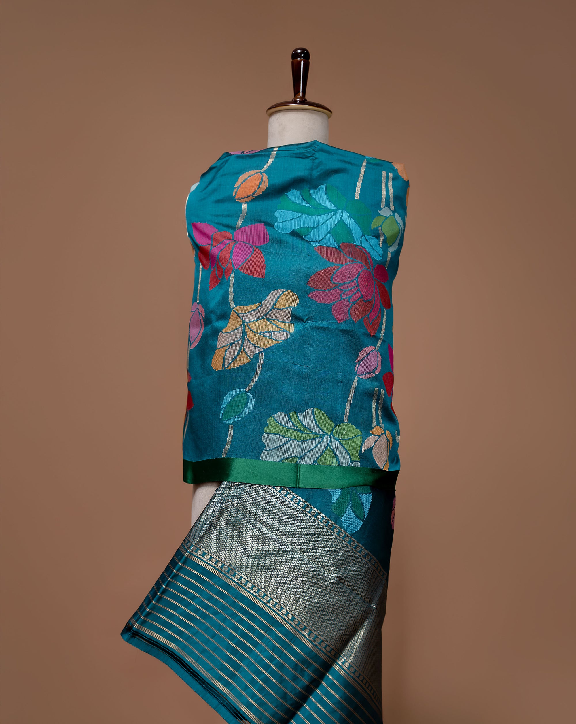 Handwoven Uchiyant Weave Silk Dupatta