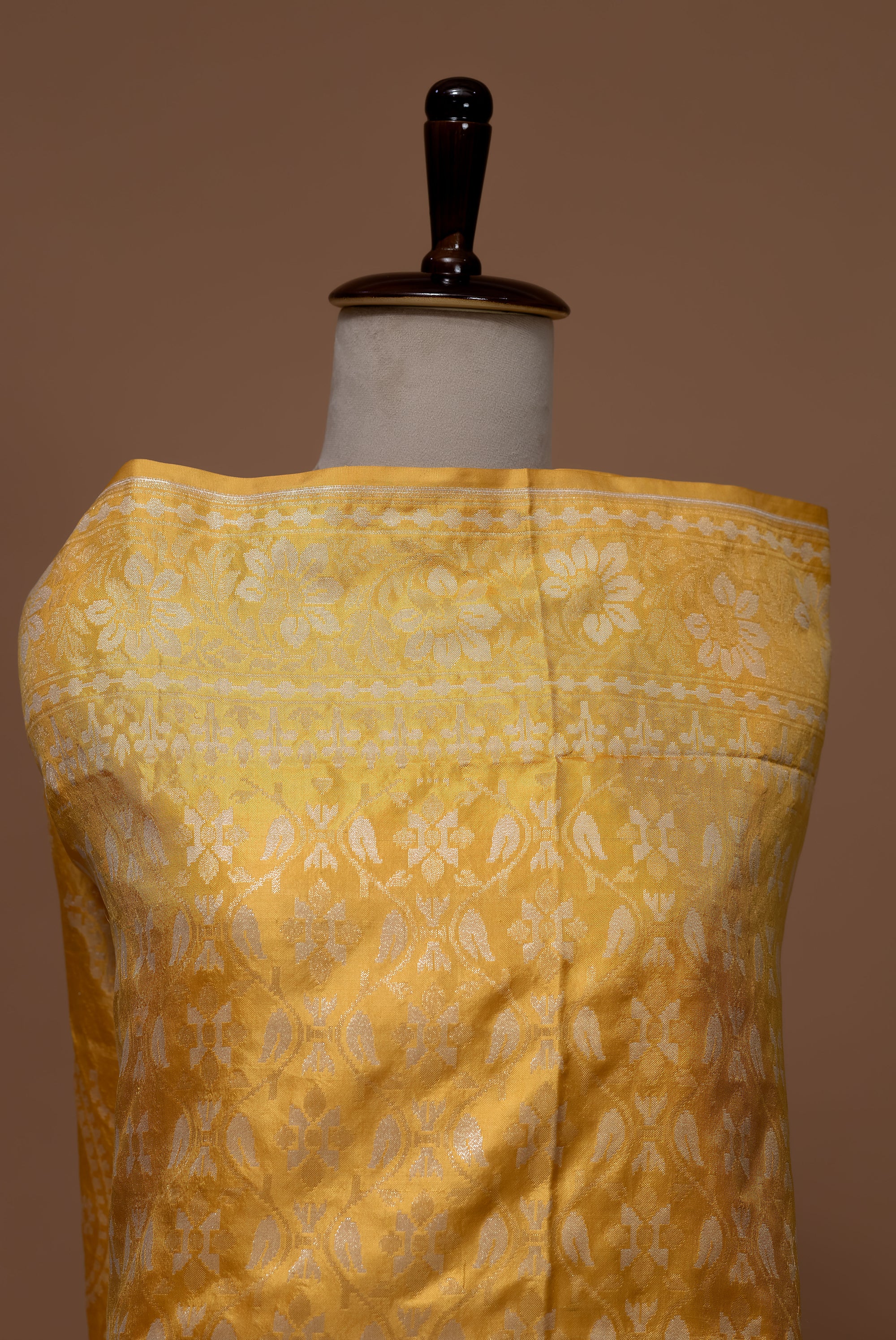 Banarasi Handwoven Silk Jaal Meenakari Dupatta