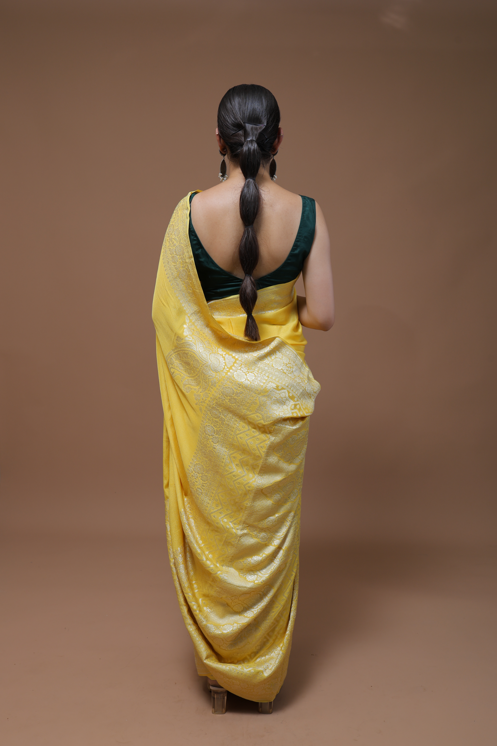 Banarasi Handwoven Crepe Georgette Sari