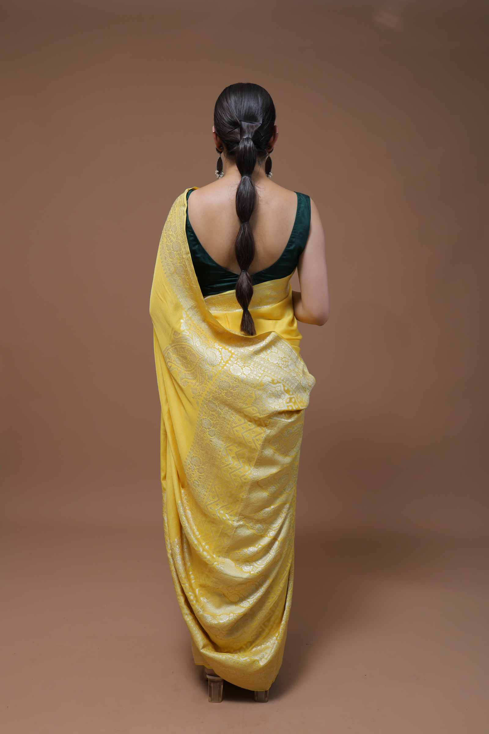 Banarasi Handwoven Crepe Georgette Sari