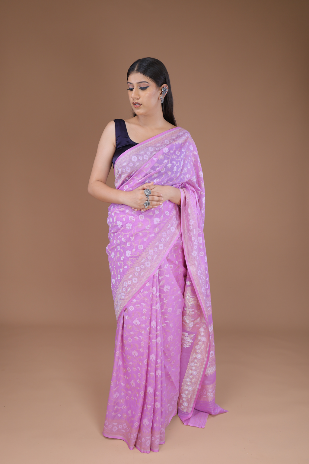 Banarasi Handwoven Cotton Jamdani Sari