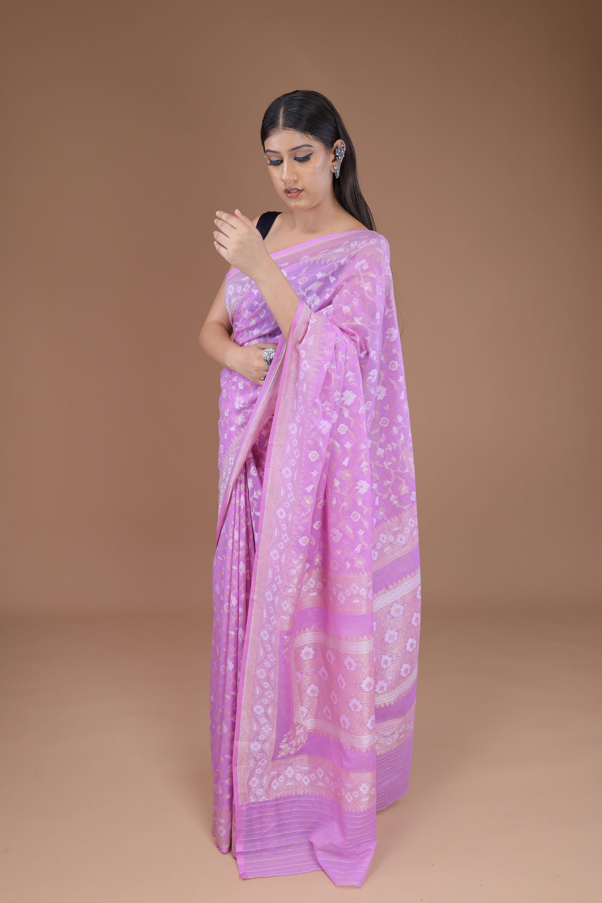 Banarasi Handwoven Cotton Jamdani Sari