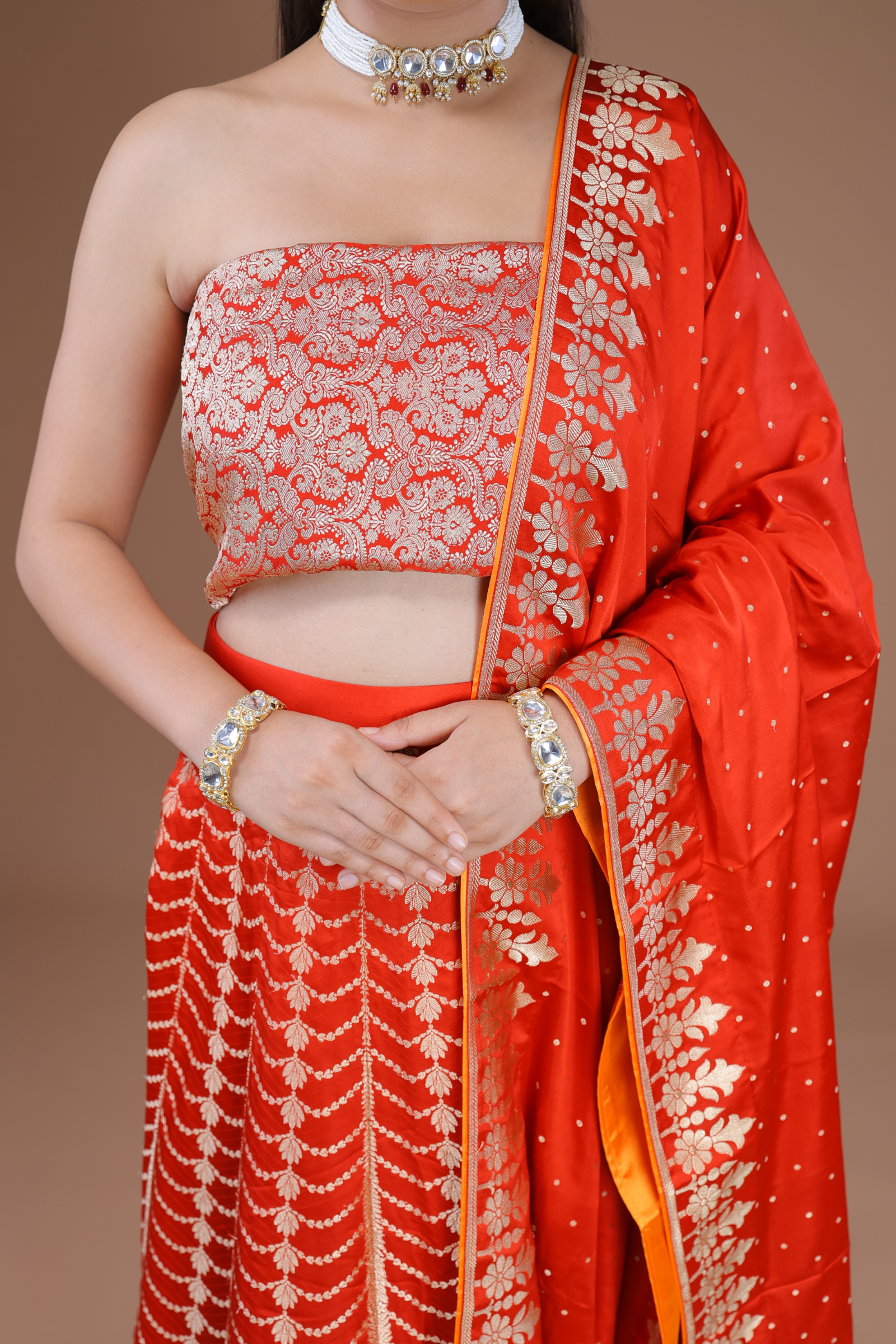 Banarasi Handwoven Silk Lehenga