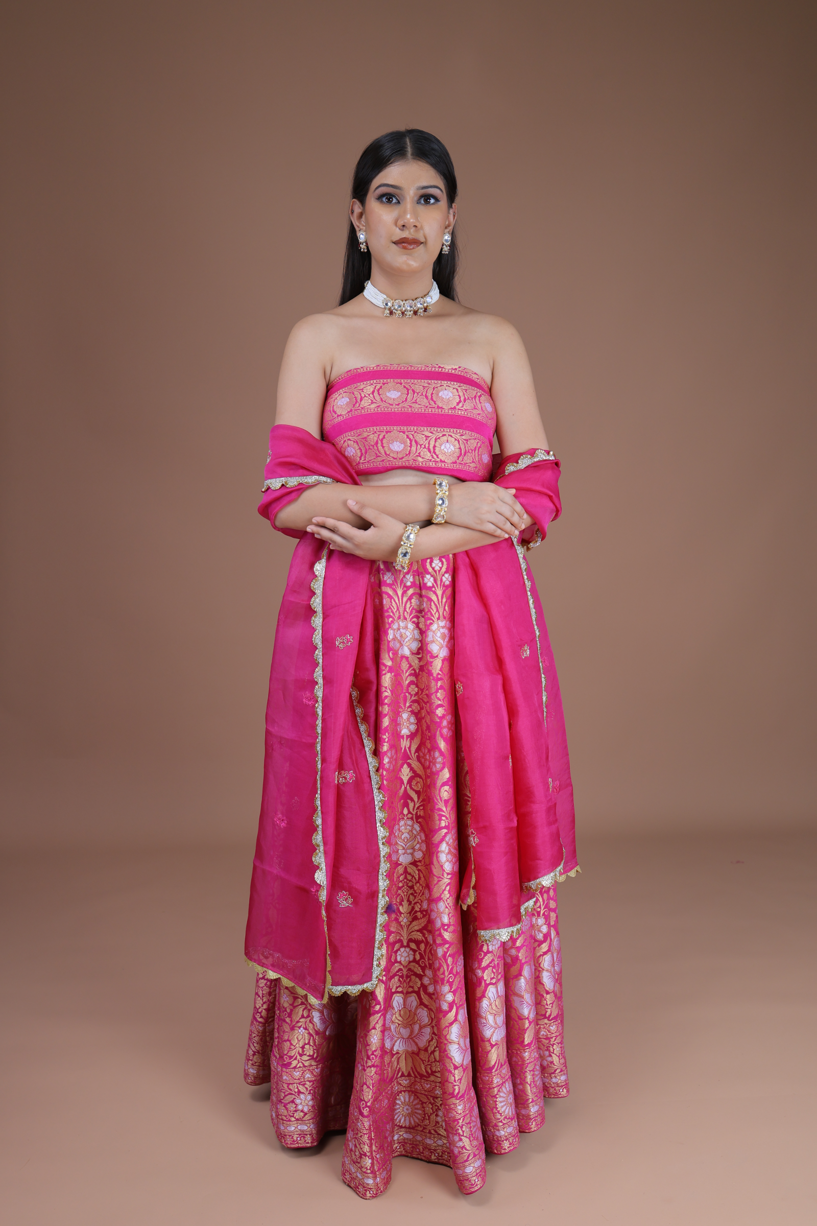 Banarasi Handwoven Georgette Lehenga
