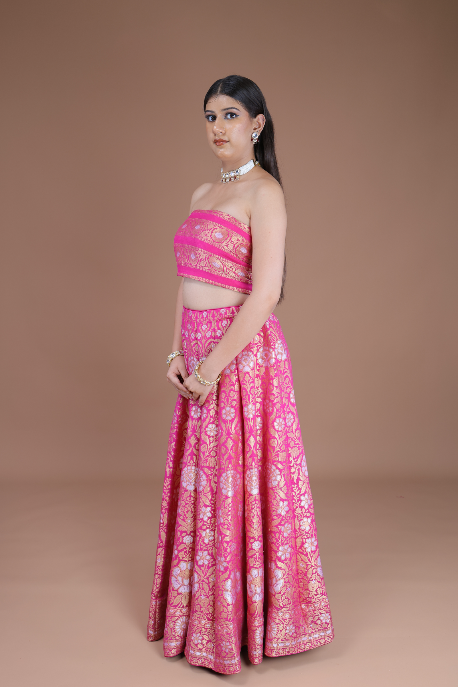 Banarasi Handwoven Georgette Lehenga