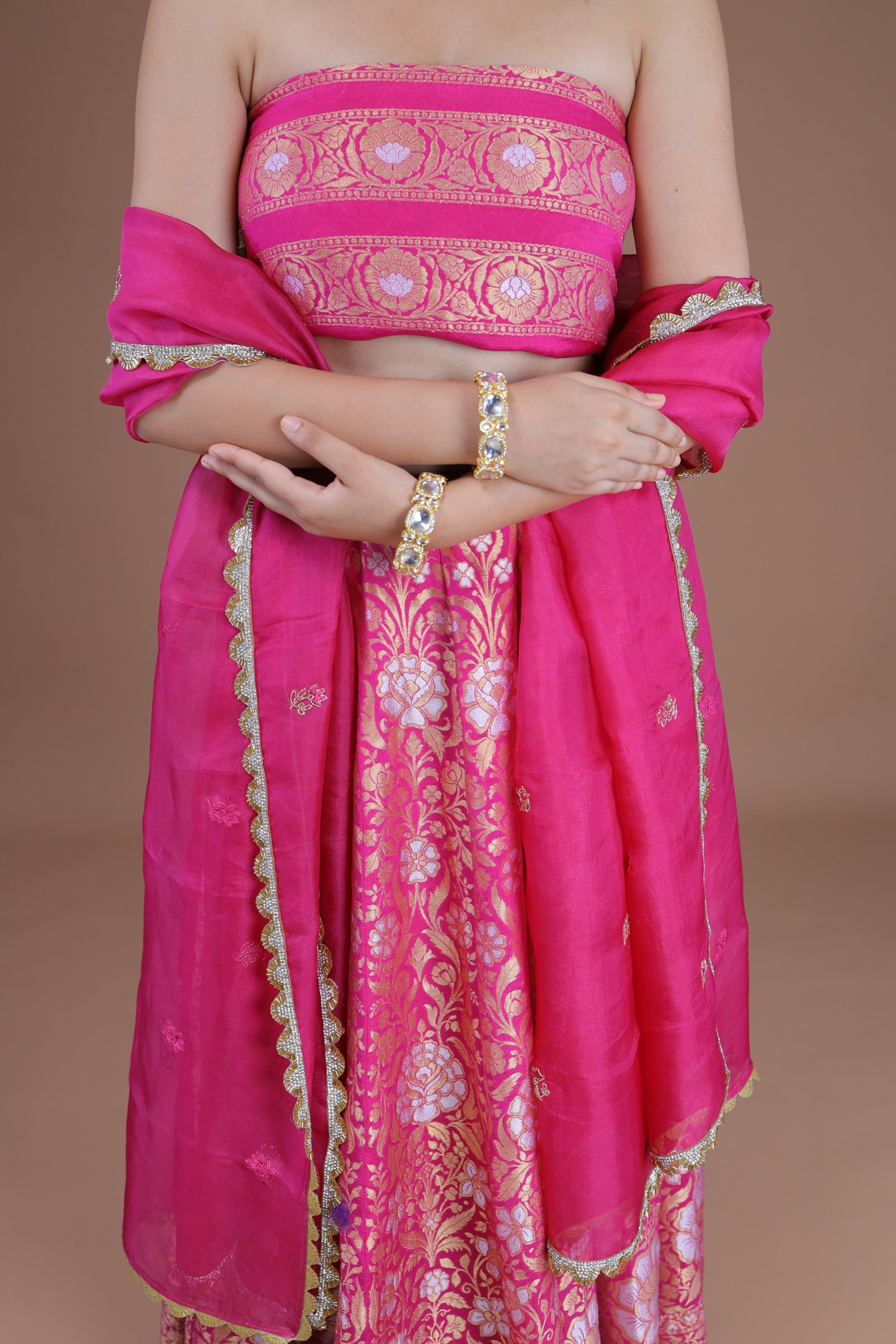 Banarasi Handwoven Georgette Lehenga