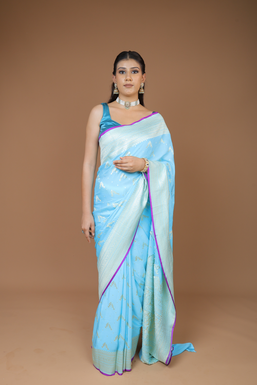 Banarasi Handwoven Crepe Georgette Sari