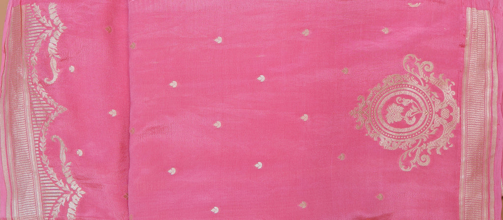 Banarasi Handwoven Crepe Georgette Sari
