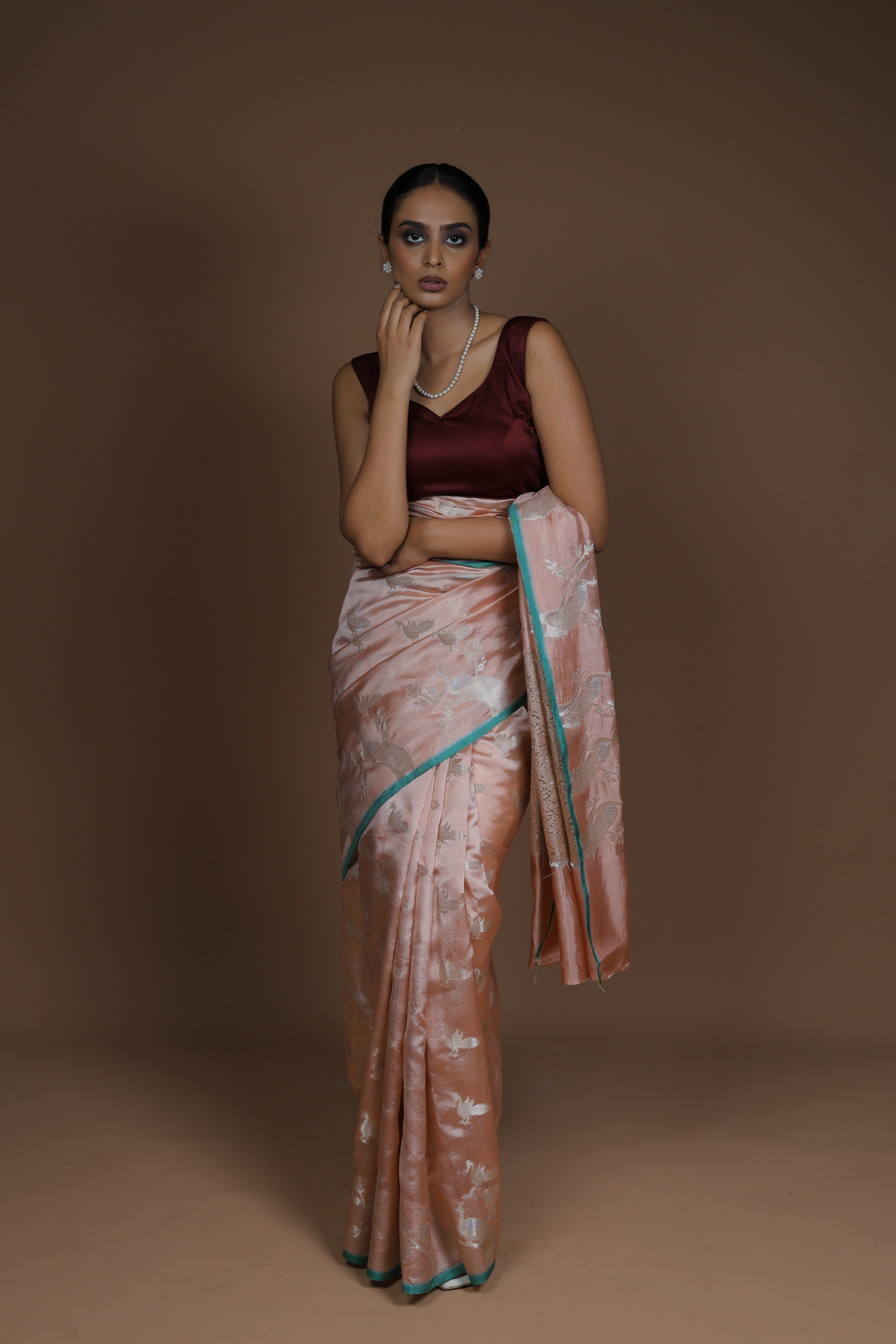 Banarasi Handwoven Chiniya Silk Sari