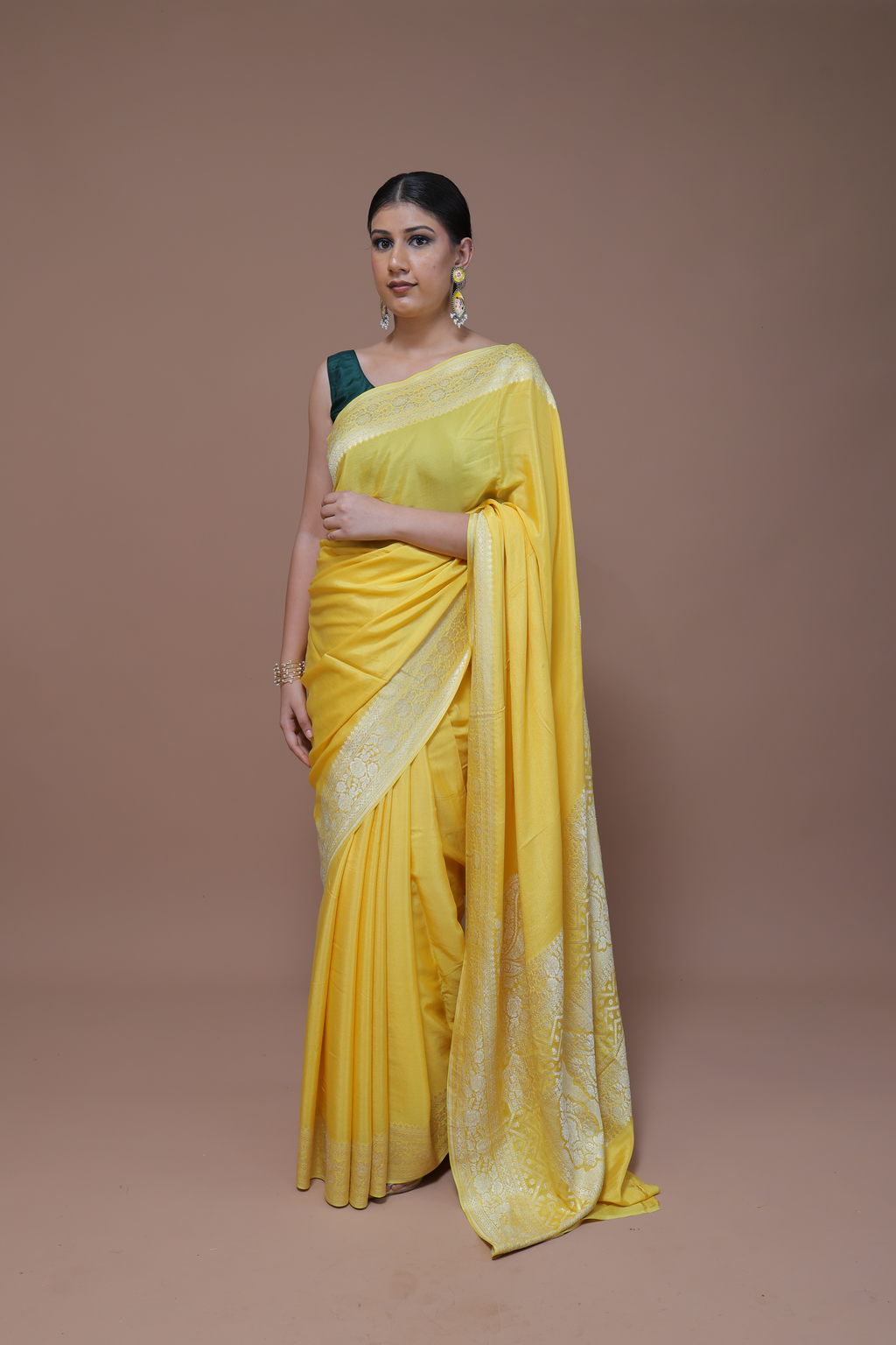 Banarasi Handwoven Crepe Georgette Sari