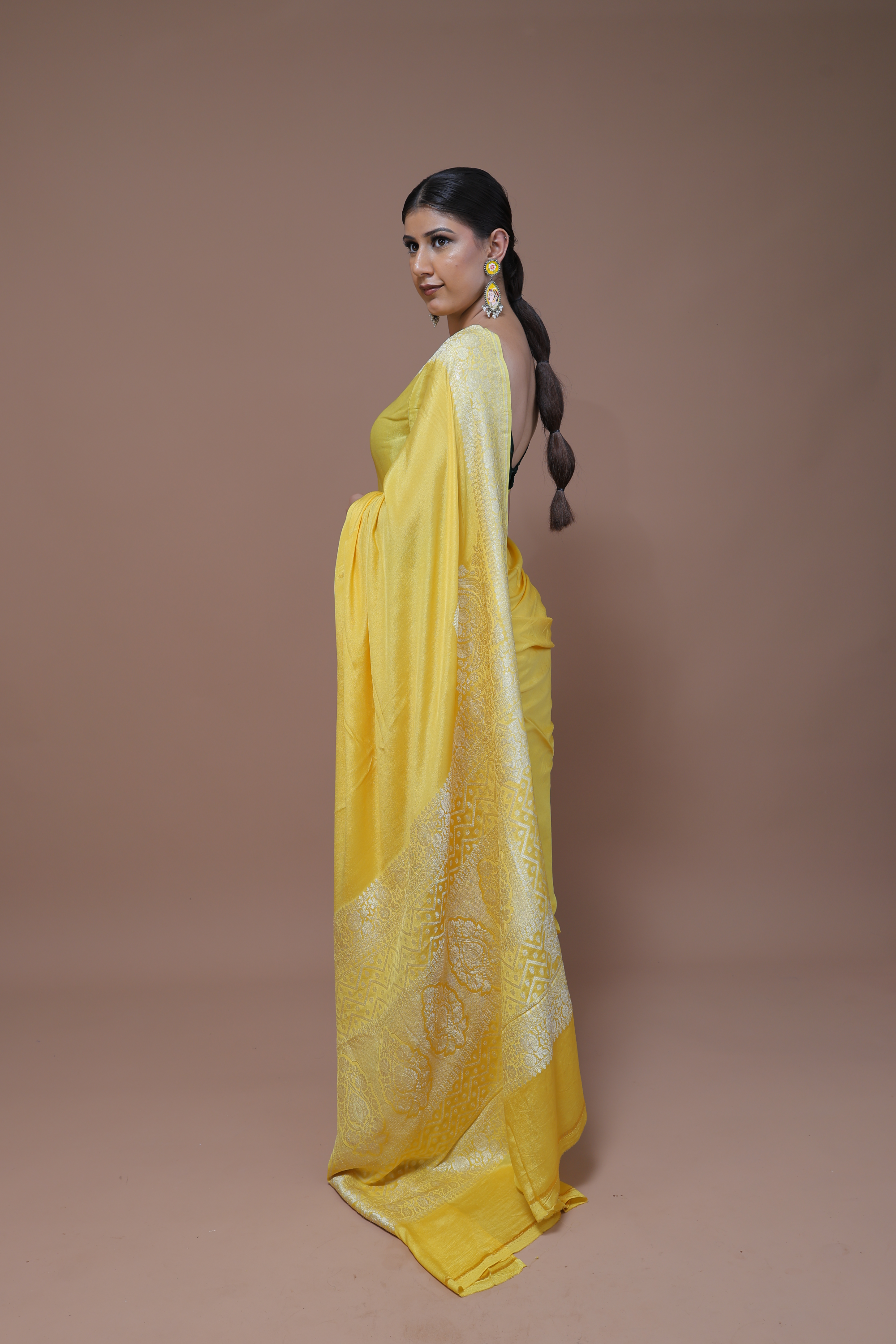 Banarasi Handwoven Crepe Georgette Sari