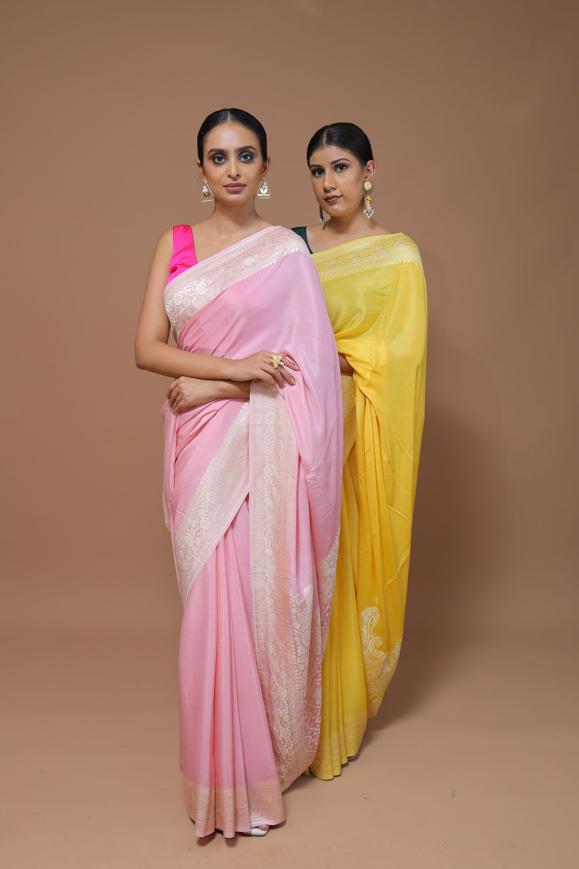 Banarasi Handwoven Crepe Georgette Sari