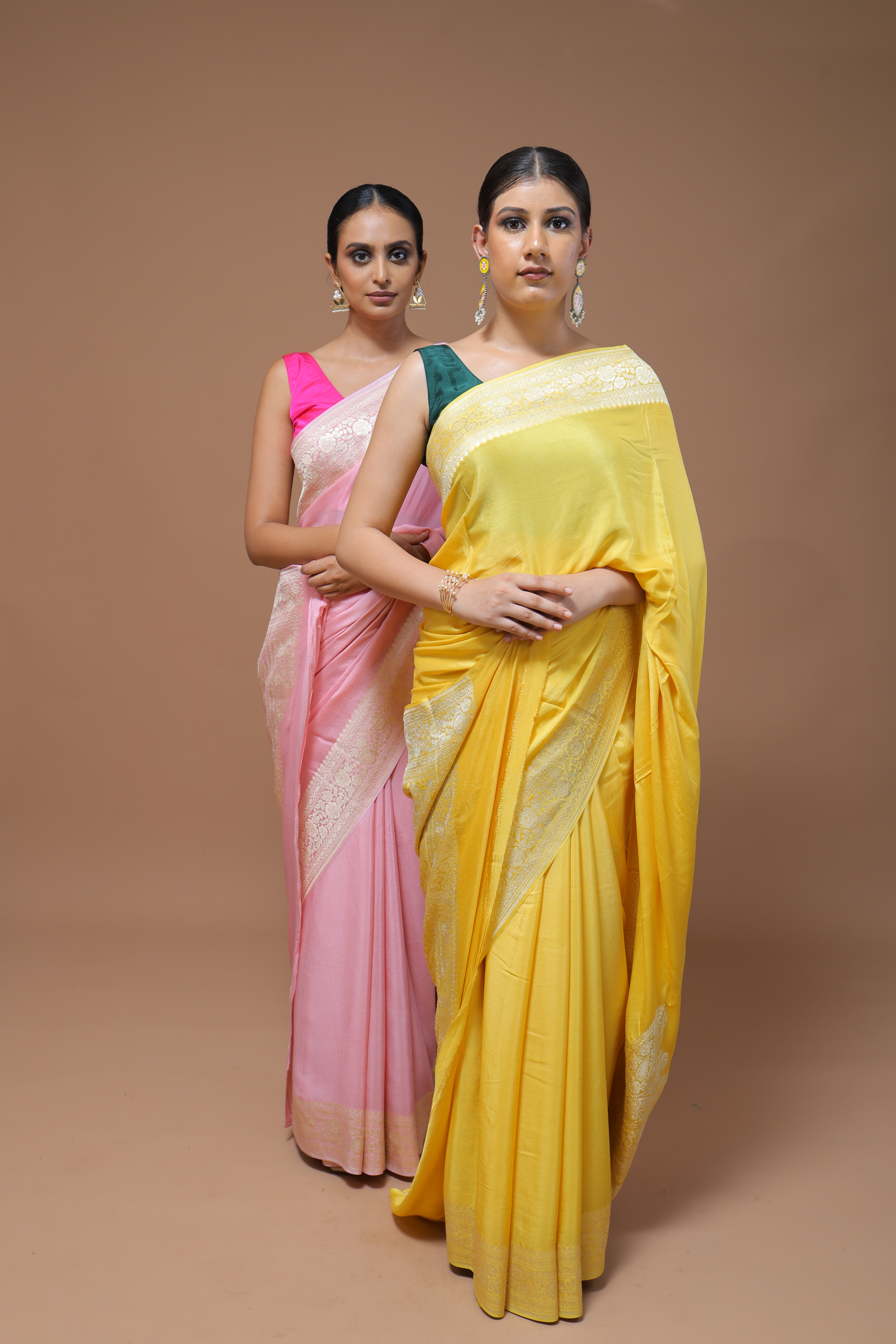 Banarasi Handwoven Crepe Georgette Sari