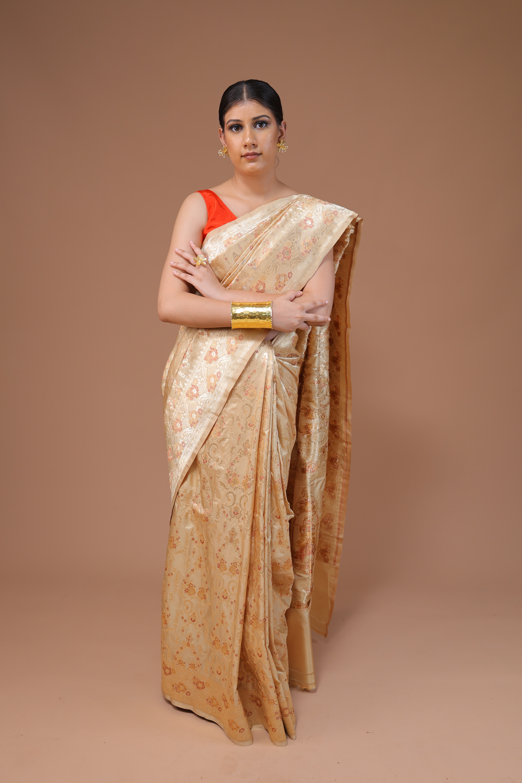 Banarasi Handwoven Silk Meenakari Sari