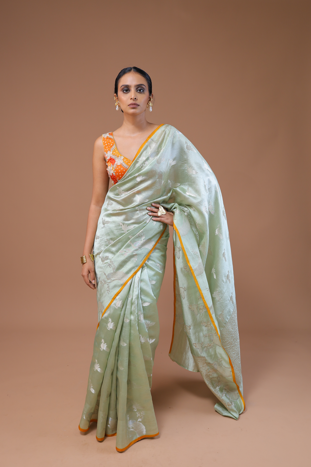 Banarasi Handwoven Chiniya Silk Sari
