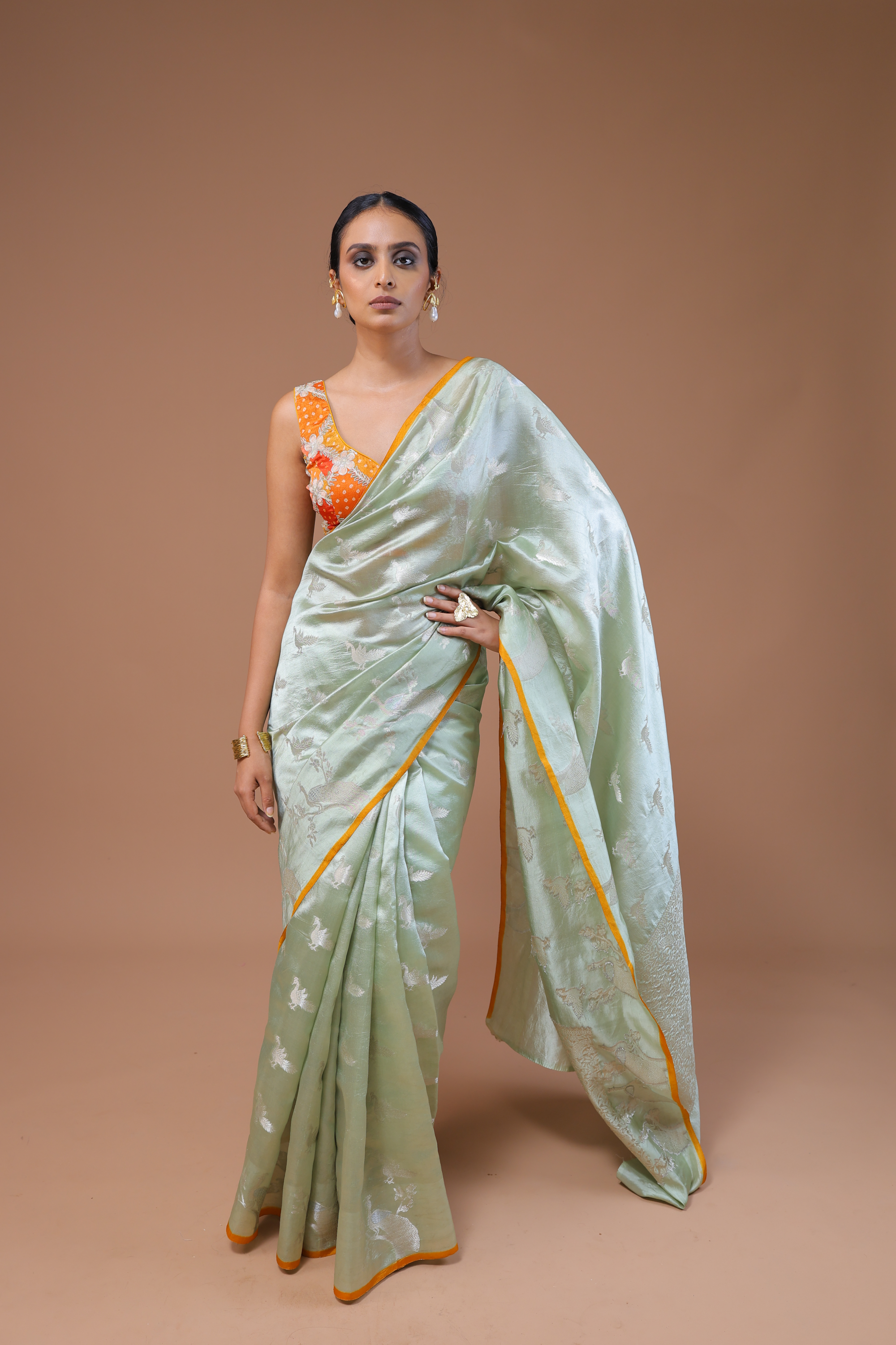 Banarasi Handwoven Chiniya Silk Sari