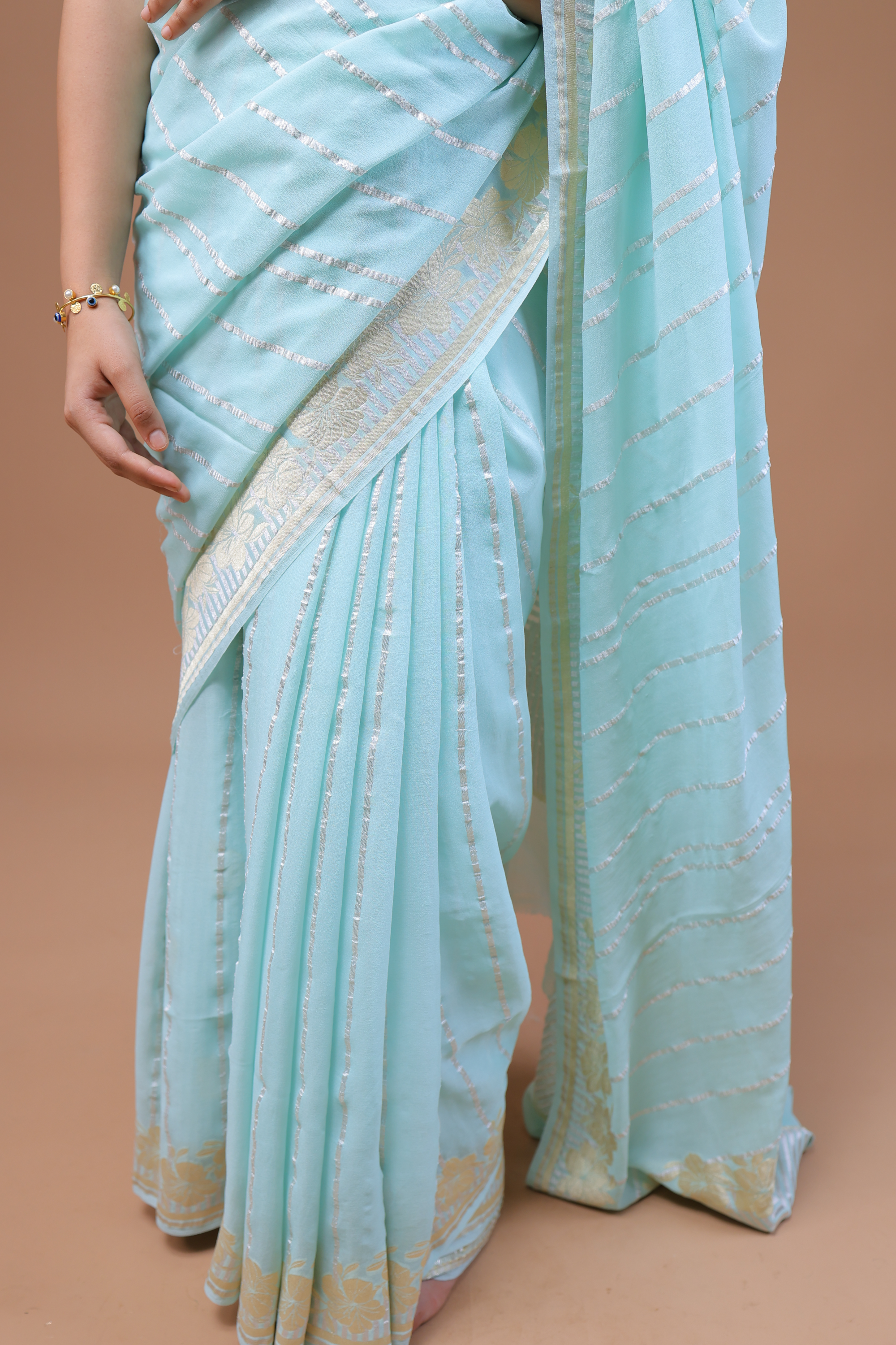 Banarasi Handwoven Khaddi Georgette Sari