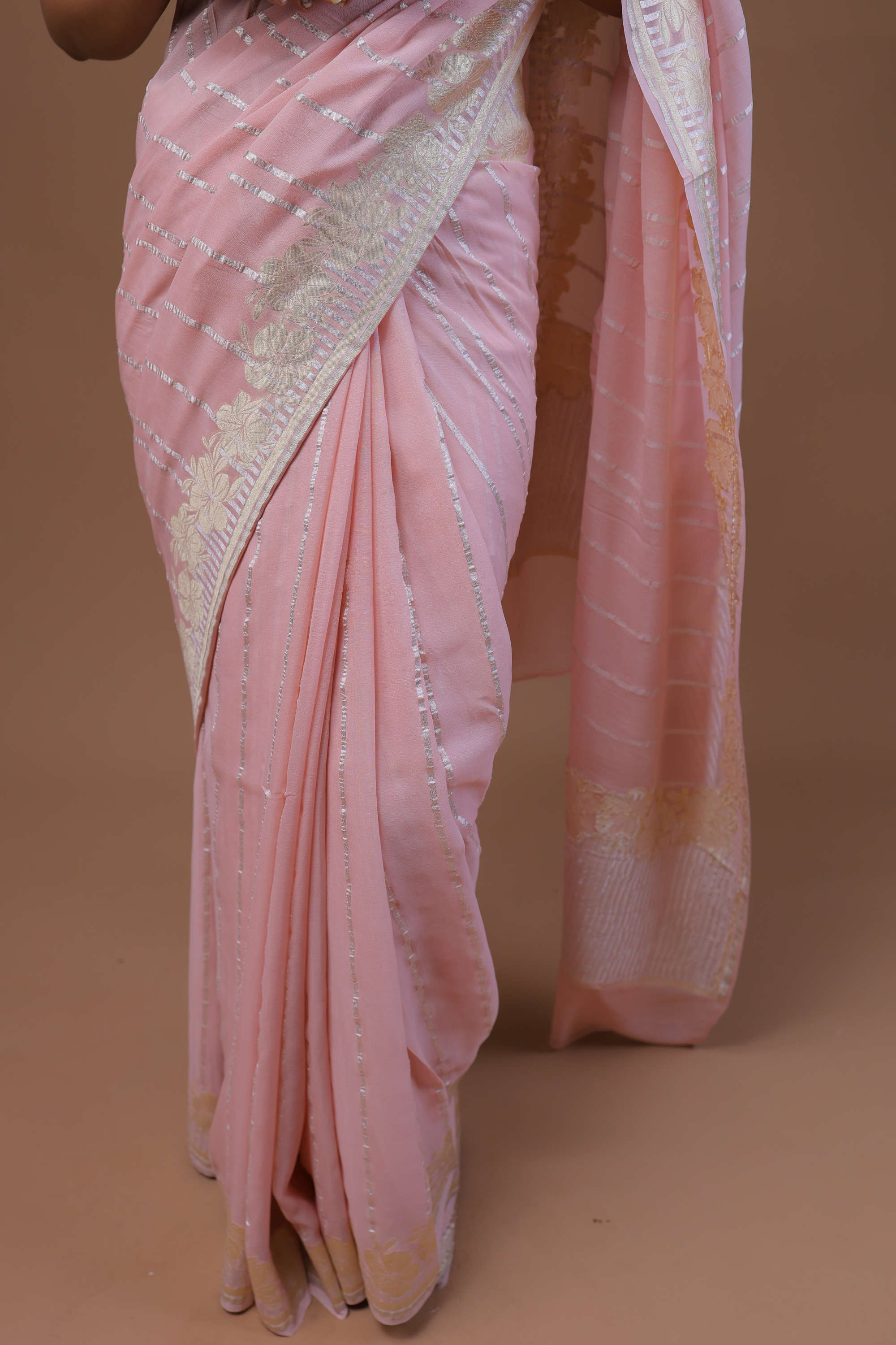 Banarasi Handwoven Khaddi Georgette Sari