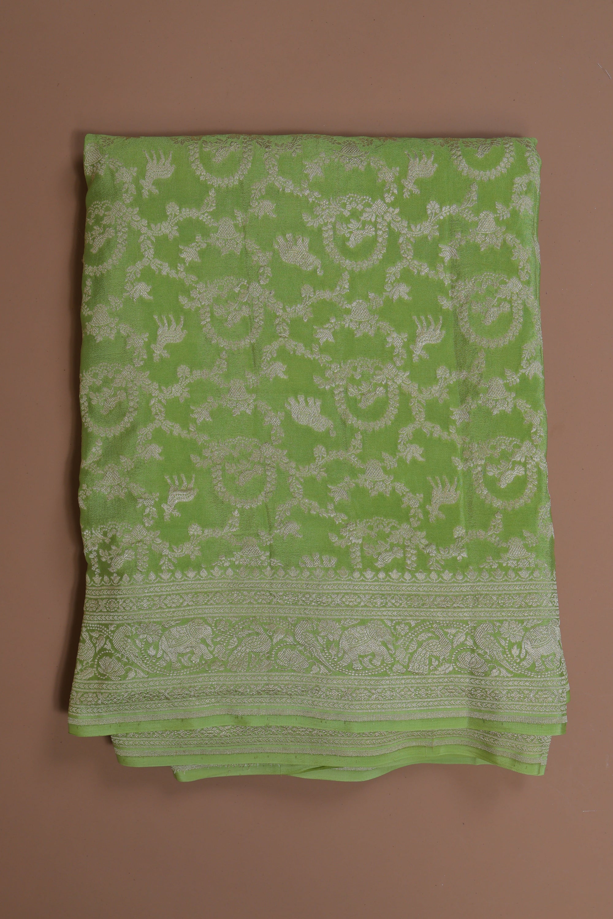 Banarasi Handwoven Crepe Georgette Sari