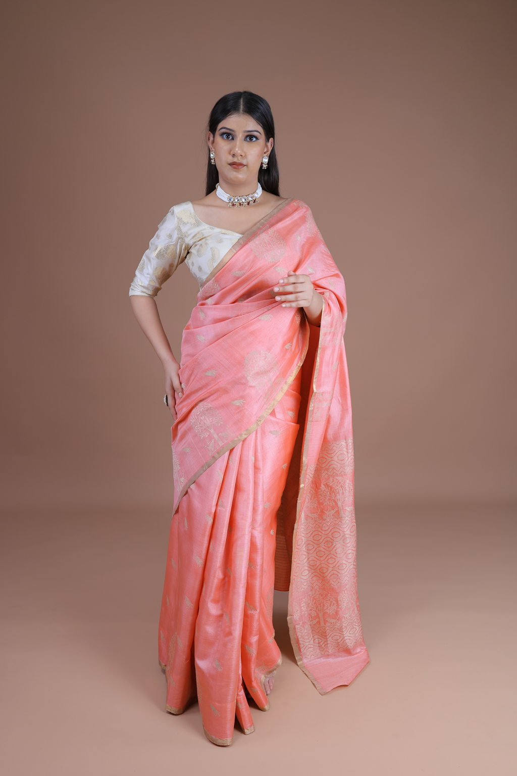 Handwoven Cotton Silk Sari