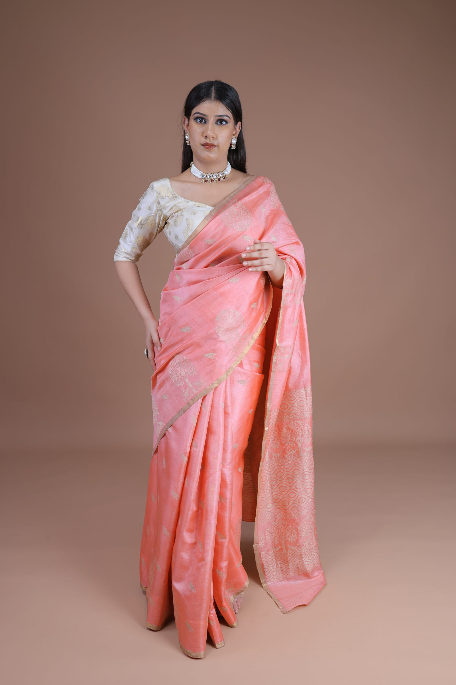 Handwoven Cotton Silk Sari