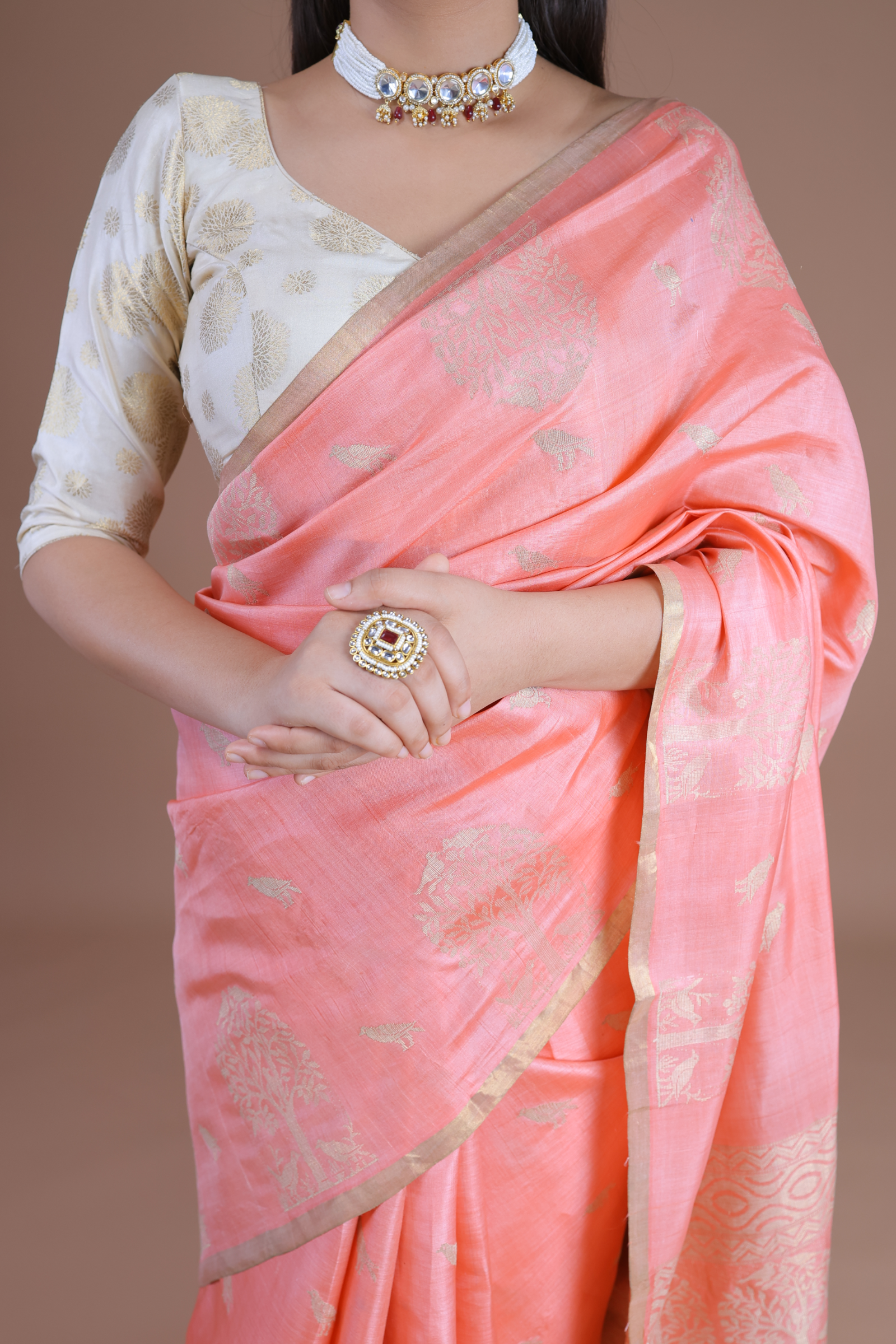 Handwoven Cotton Silk Sari