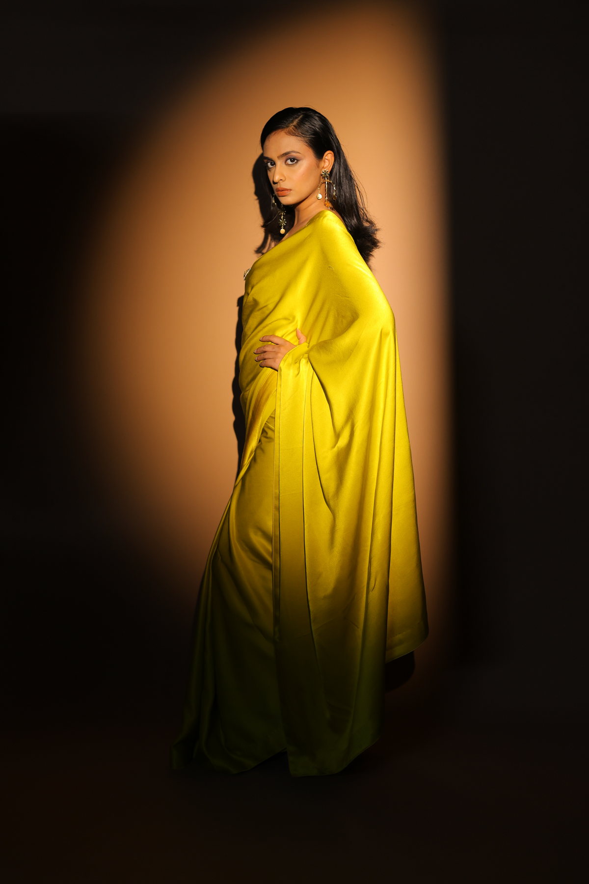 Handwoven Satin Silk Sari
