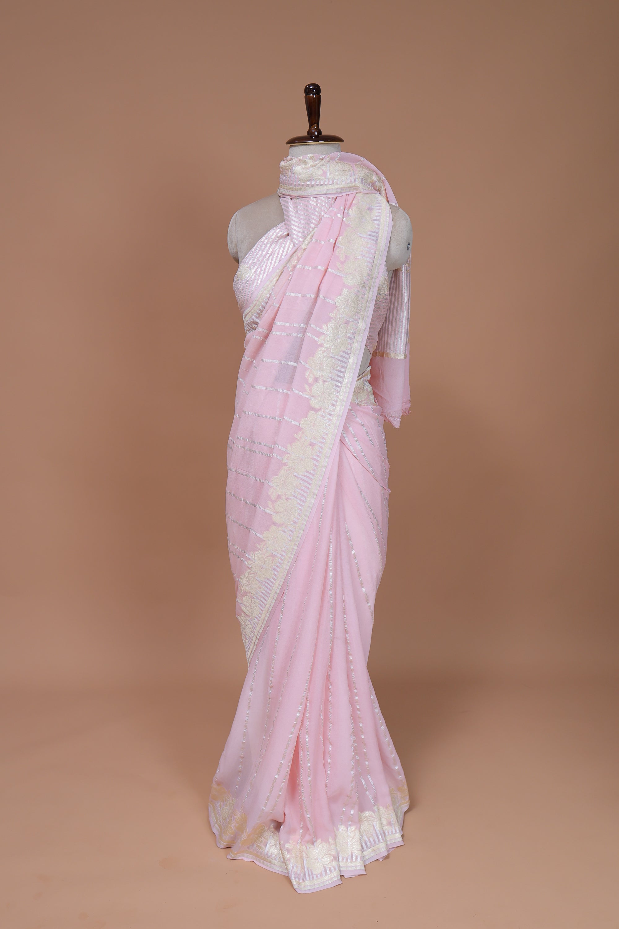 Banarasi Handwoven Khaddi Georgette Sari