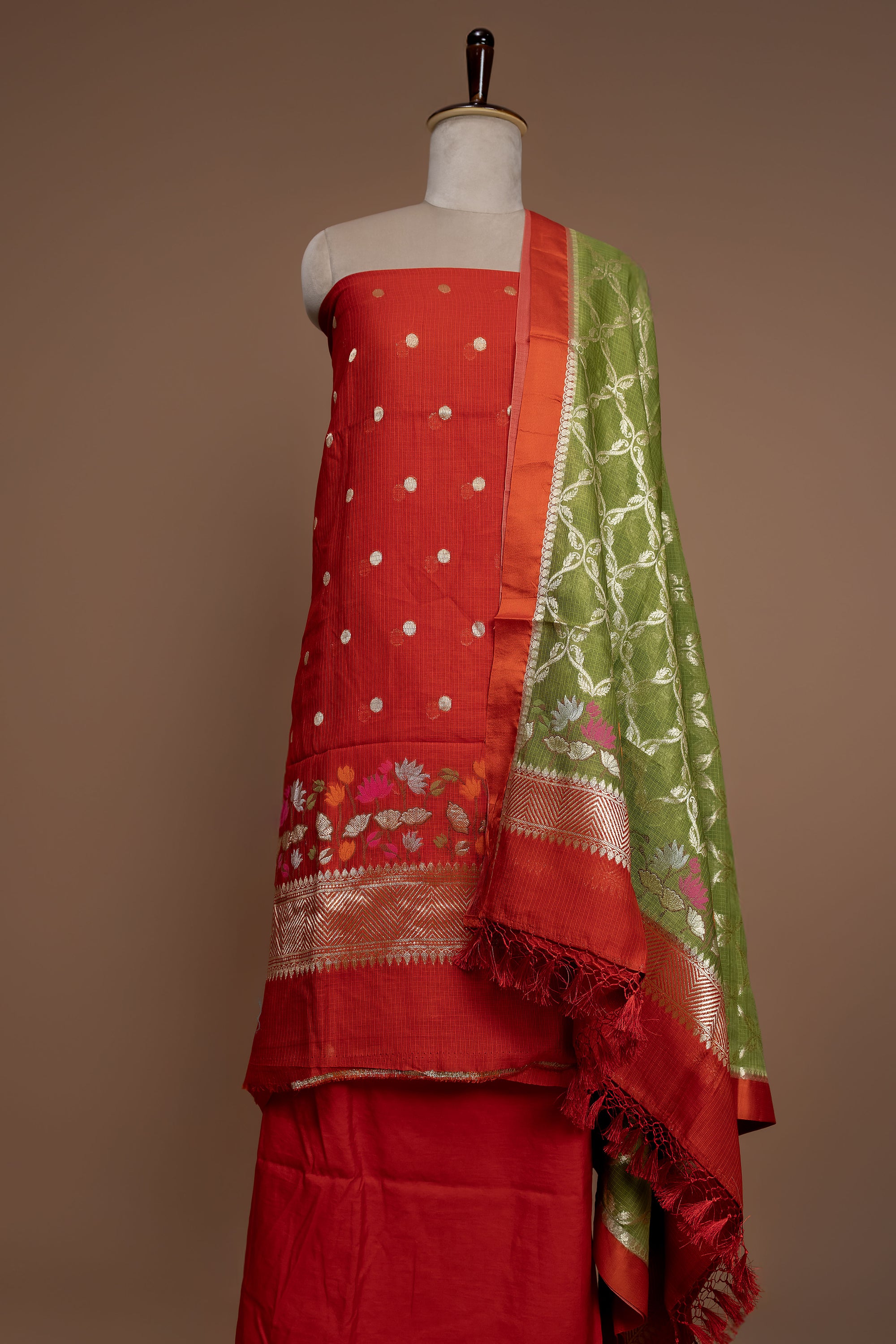 Banarasi Handwoven Silk Suit Fabric