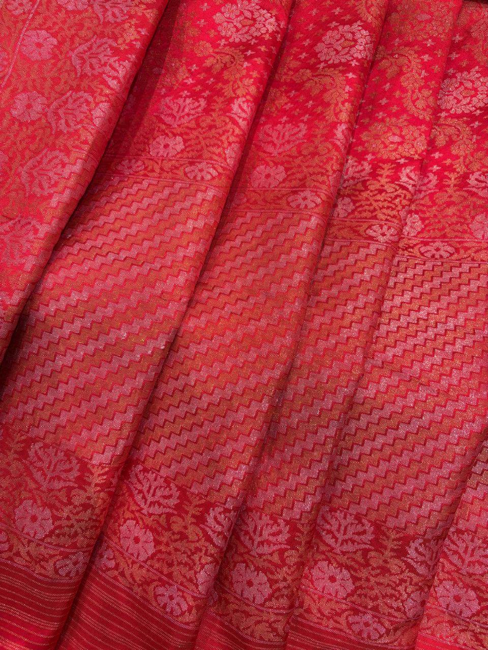 Handwoven Red Jamdani Silk Dupatta