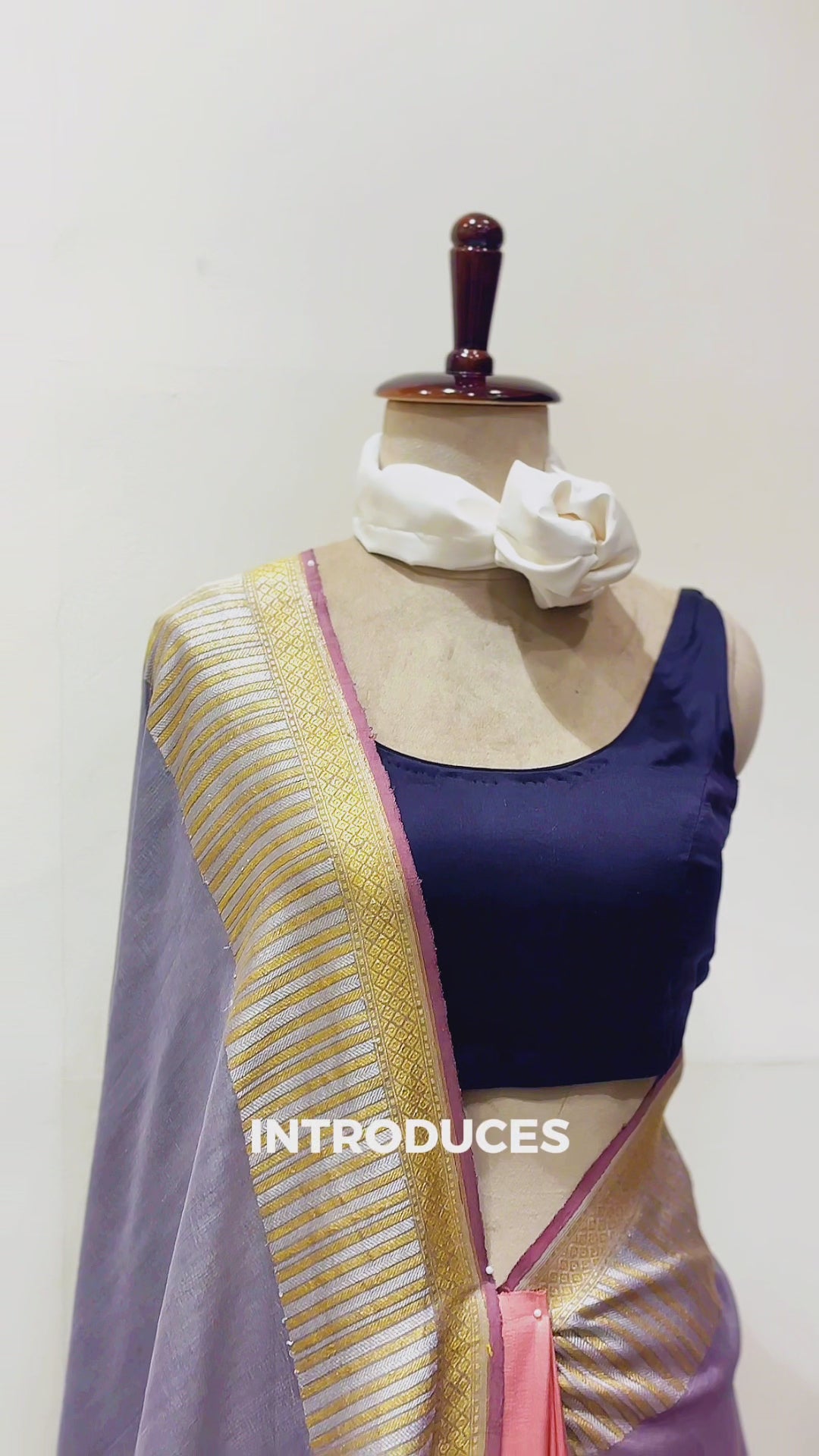 Handwoven soft Muga georgette sari