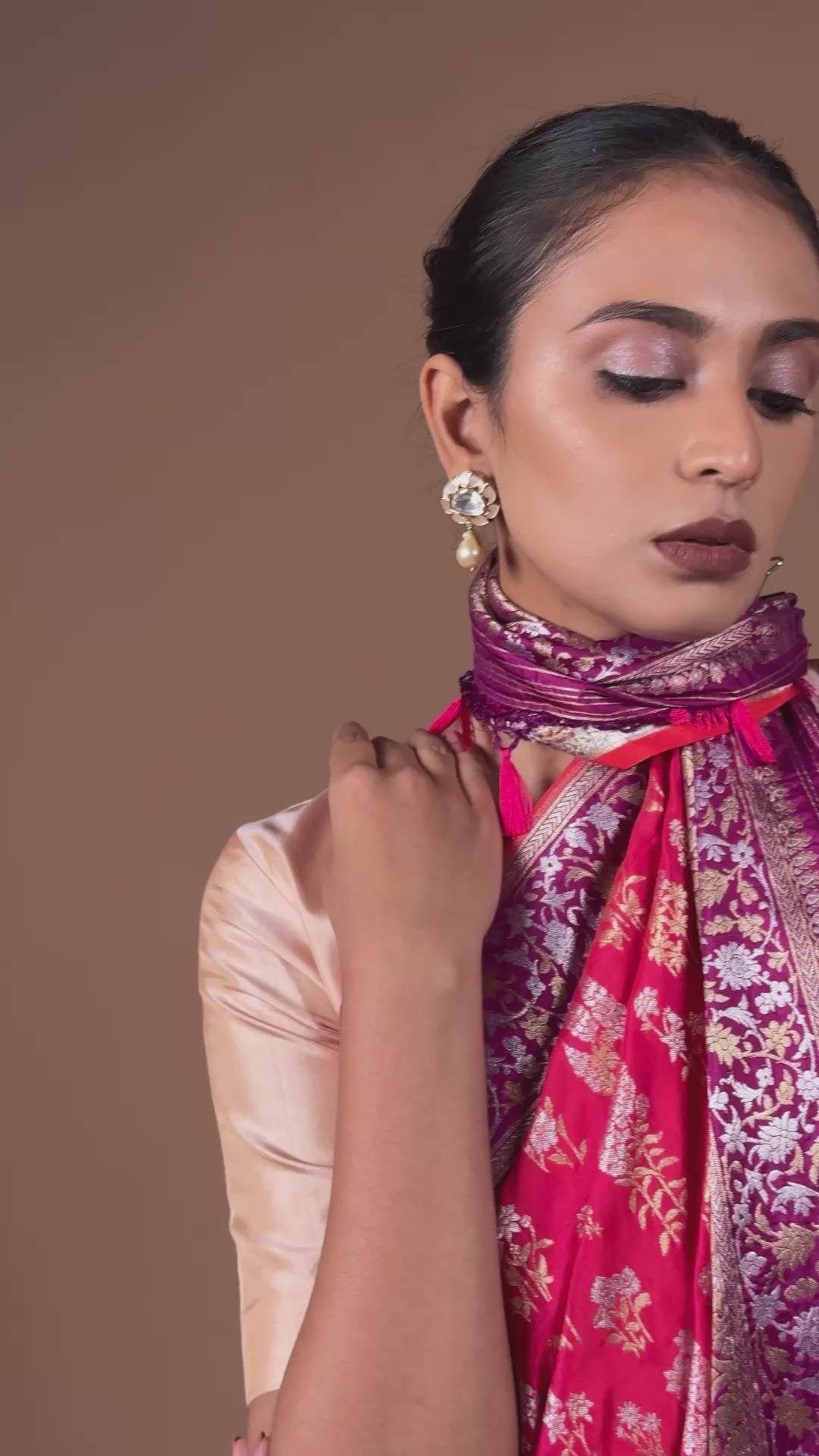 Banarasi Handwoven Red Silk Sona Rupa Sari with Contrast Border